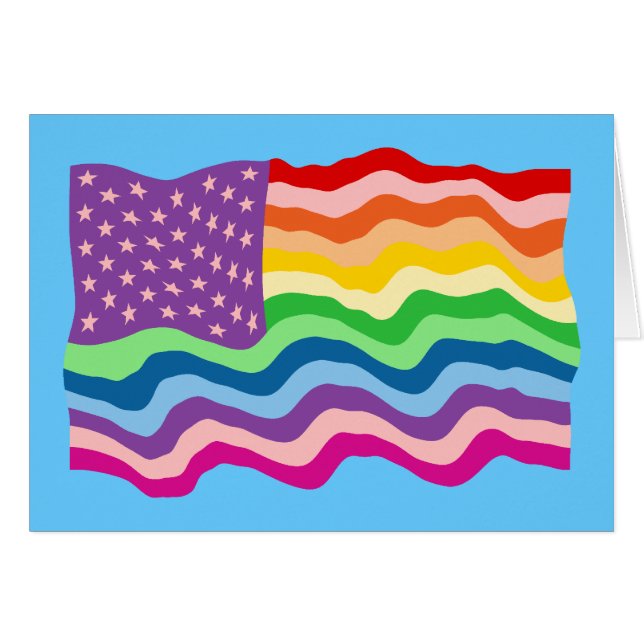 Bandera arcoiris de Estados Unidos (Anverso (Horizontal))