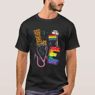Bandera arcoiris Enfermera de amor RN Scrub Top LG
