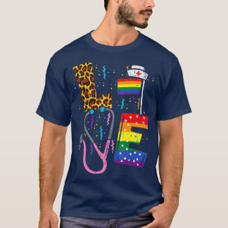 Bandera arcoiris Enfermera de amor RN Scrub Top LG