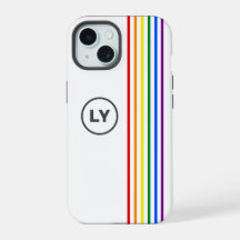 Bandera arcoiris gay tira iniciales personalizadas