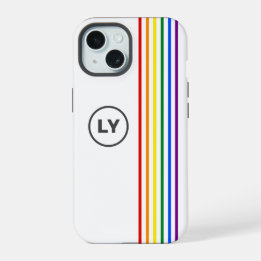 Bandera arcoiris gay tira iniciales personalizadas
