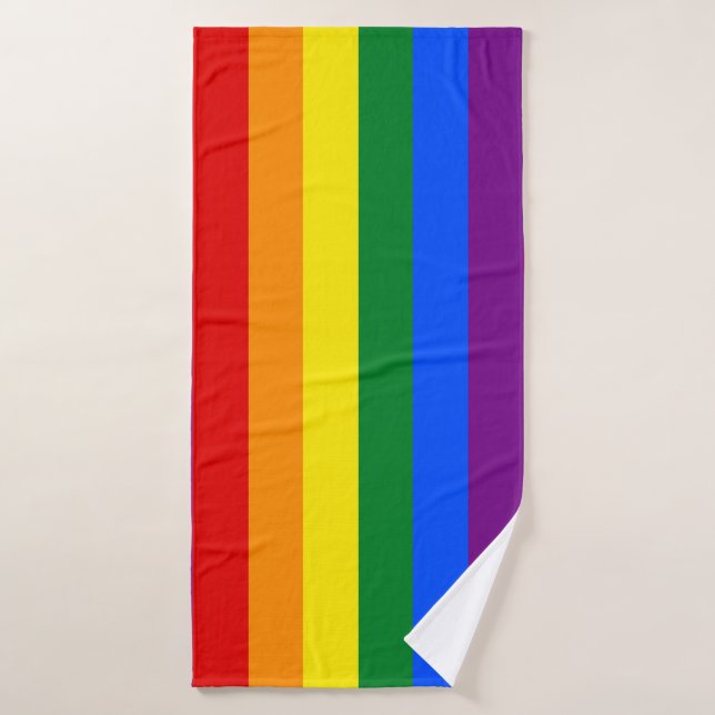 Bandera arcoiris LGBT (Toalla de baño)