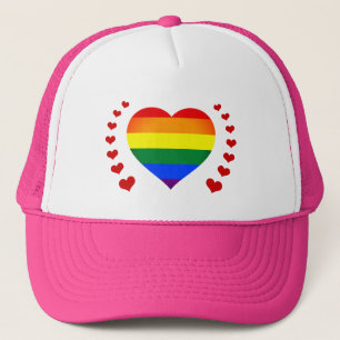 Bandera arcoiris y gorras de moda del Orgullo / co