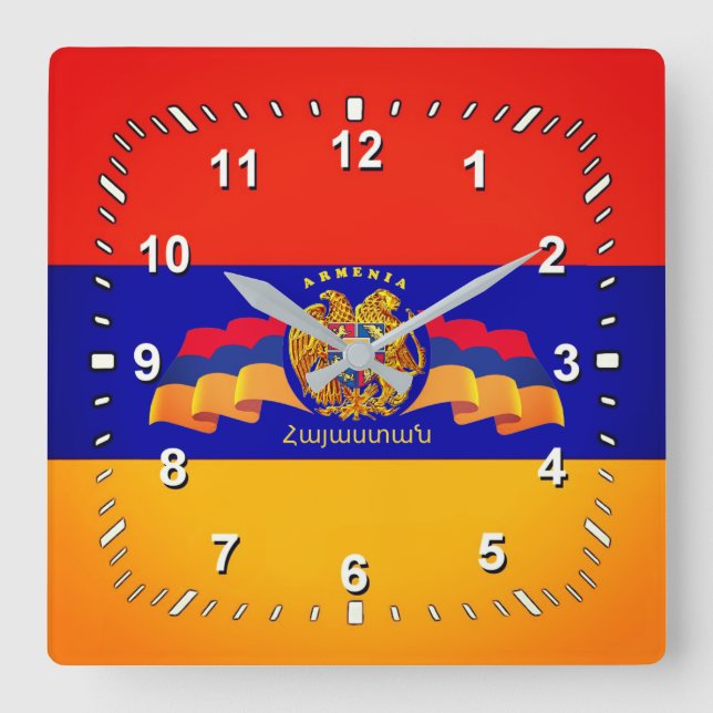 Bandera armenia ( Հ ա յ կ ա կ ա ^^" ) Reloj de par (Anverso)