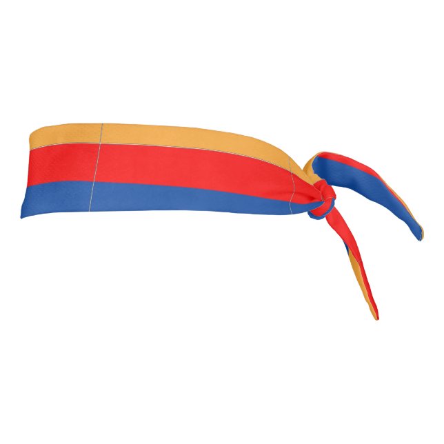 Bandera armenia atlética de espaldas atléticas (Girar 90)