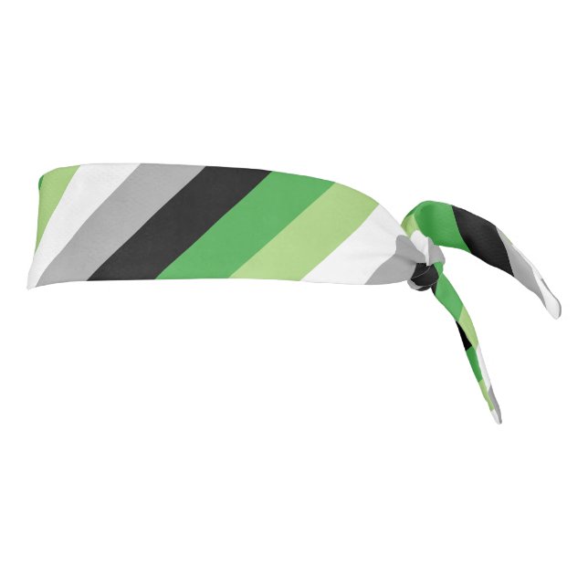 Bandera Aromántica Tie Headband (Girar 90)
