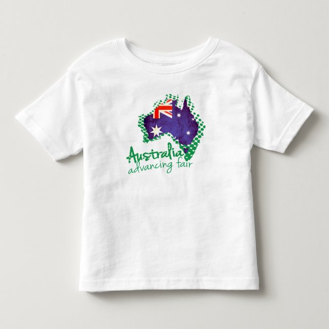 Bandera australiana avanza camiseta de niños justo (Anverso)