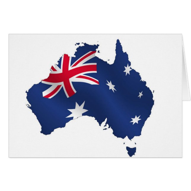 Bandera australiana del mapa (Anverso (Horizontal))
