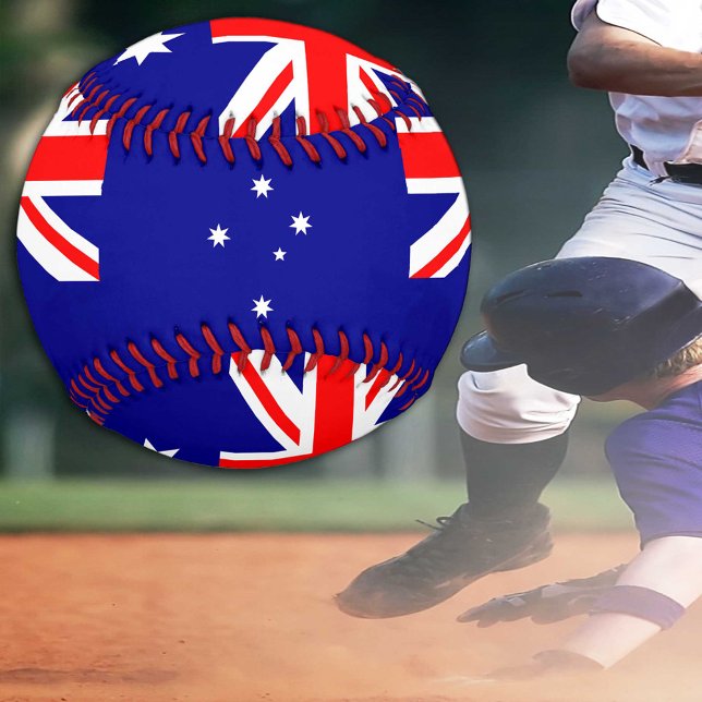 Bandera australiana y bolas de béisbol y deportes  (Subido por el creador)