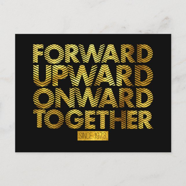 Bandera bahameña de la postal de independencia de  (Anverso)