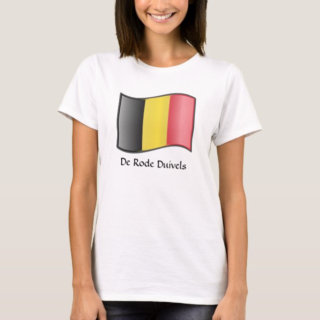 Bandera belga de Rode Duivels Camiseta (Anverso)
