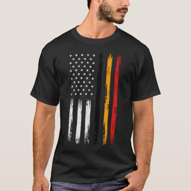 Bandera belga estadounidense en camiseta - Orgullo (Anverso)