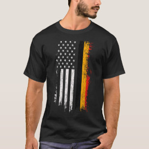 Bandera belga estadounidense en camiseta - Orgullo