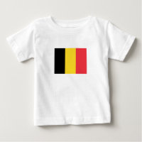 Bandera belga patriótica bebé camiseta