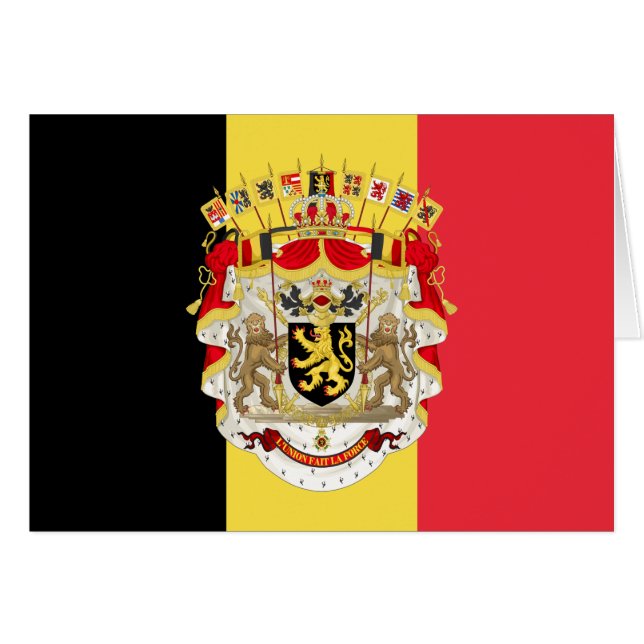 Bandera belga y COA (Anverso (Horizontal))