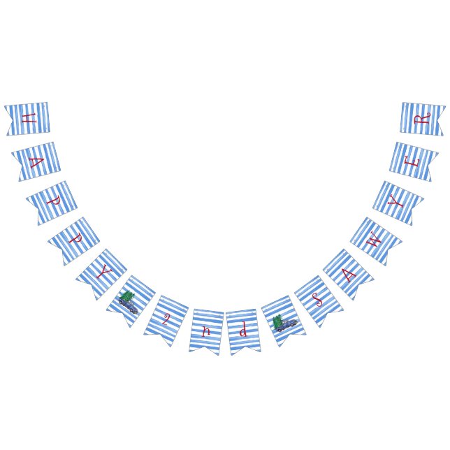 Bandera blanca azul del cumpleaños de la raya del (Todo)