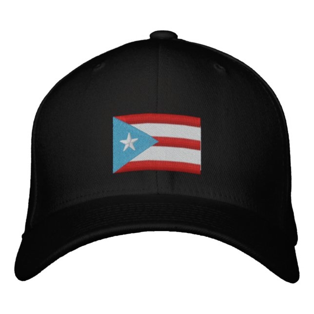 Bandera boricua barrica gorra de béisbol (Anverso)