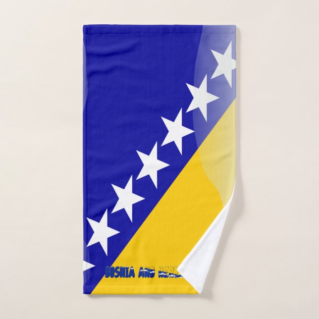 Bandera bosnio (Toalla de mano)