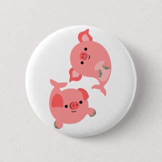 Bandera botón Cute par de Personalizados Mercerdos