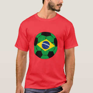 Bandera brasileña de la camiseta de fútbol de Bras