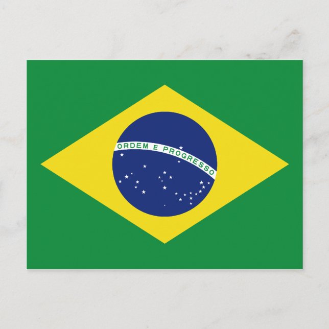 Bandera brasileña de postales personalizados de Br (Anverso)