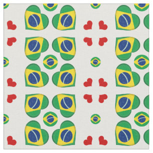 Bandera brasileña y tela de moda brasileña