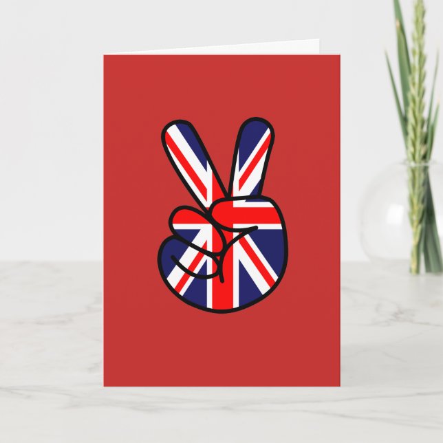 Bandera británica a través de la tarjeta de felici (Anverso)