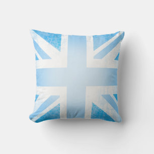Bandera británica almohada azul para bebé