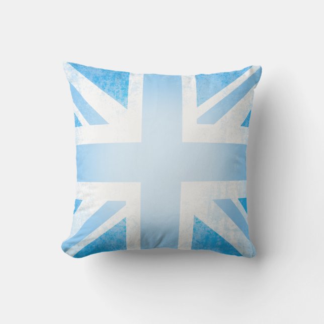Bandera británica almohada azul para bebé (Anverso)