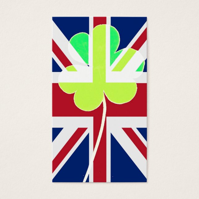 Bandera británica irlandesa Shamrock Clover St. Pa (Frente)