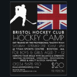 Bandera británica, jugador de hockey, publicidad d<br><div class="desc">Bandera Británica,  Jugador De Hockey,  Volantes De Publicidad De Campamento Por La Tienda De Tarjetas De Negocios.</div>