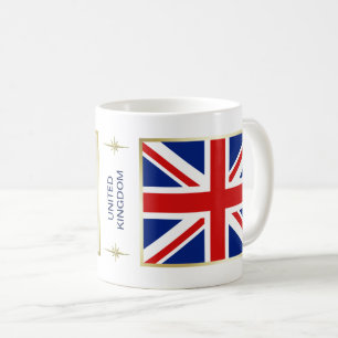 Bandera BRITÁNICA + Taza del mapa