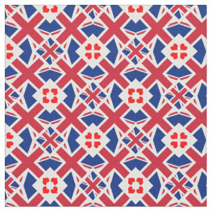 Bandera británica y moda de tela del Reino Unido/