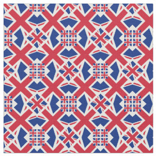 Bandera británica y moda de tela del Reino Unido/