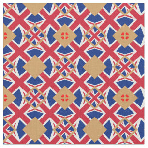 Bandera británica y moda de tela del Reino Unido/