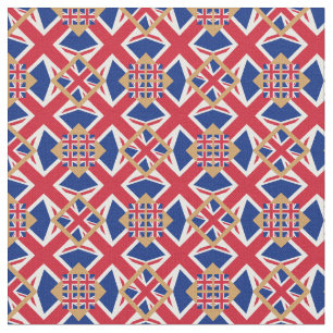 Bandera británica y moda de tela del Reino Unido/