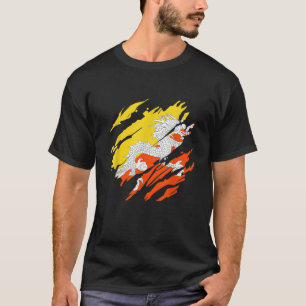Bandera butanesa, camiseta de Bután