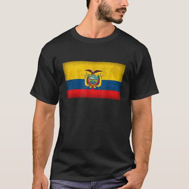 Bandera Camiseta Ecuador Camisa Para Hombres Mujer (Anverso)