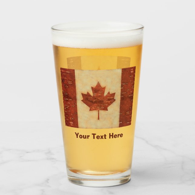 Bandera canadiense Birch Bark (Anverso (lleno))