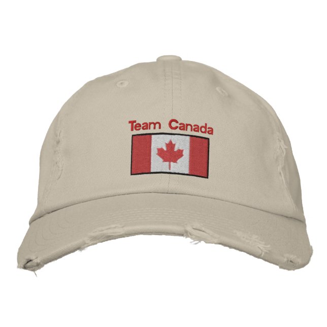 Bandera canadiense bordada gorra (Anverso)