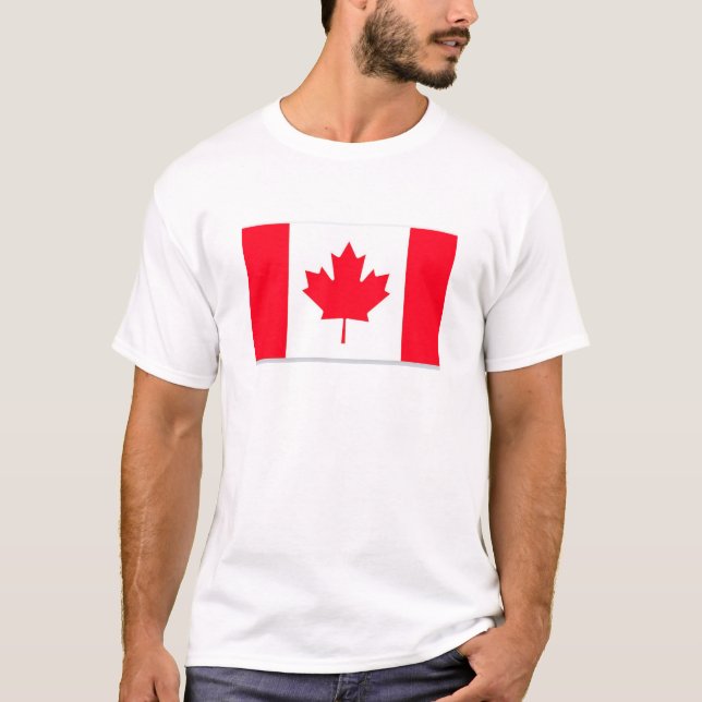 Bandera canadiense. CANADÁ. Camiseta (Anverso)