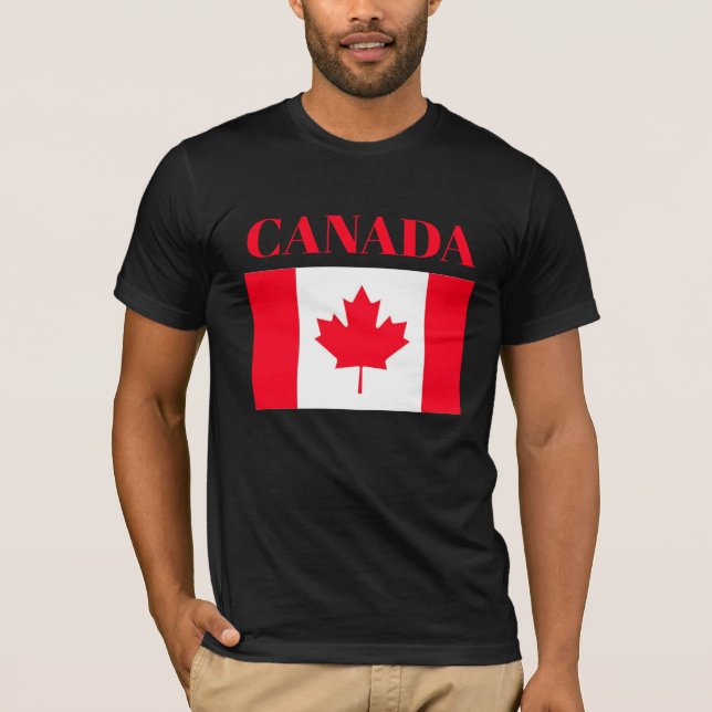Bandera canadiense. CANADÁ. Camiseta (Anverso)