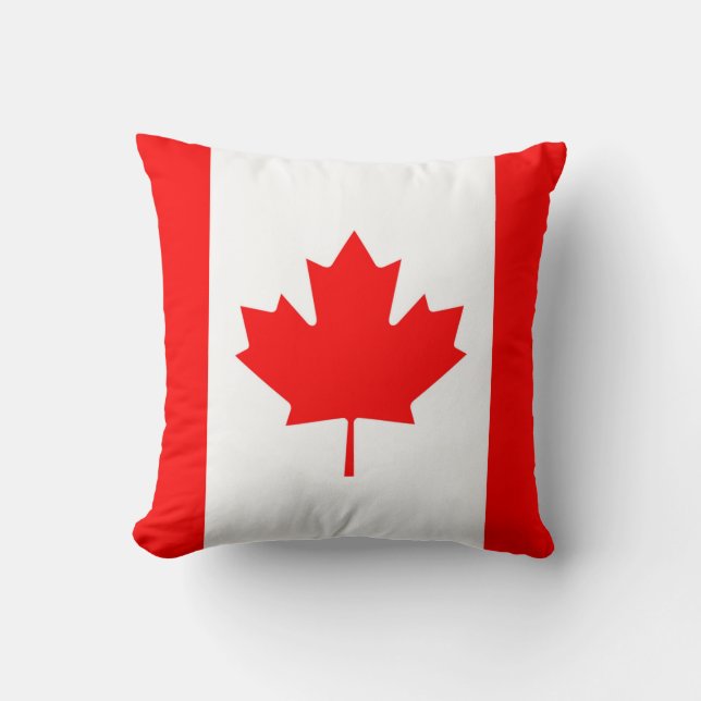 Bandera Canadiense Cojín decorativo de hojas de ar (Anverso)