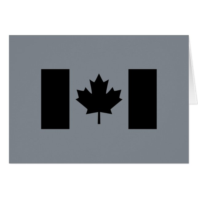 Bandera canadiense de decoración negra (Anverso (Horizontal))