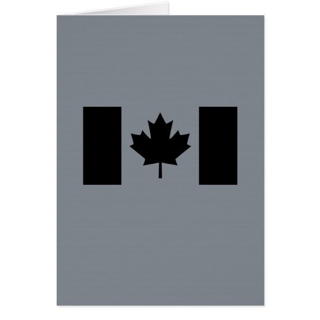 Bandera canadiense en negro (Frente)