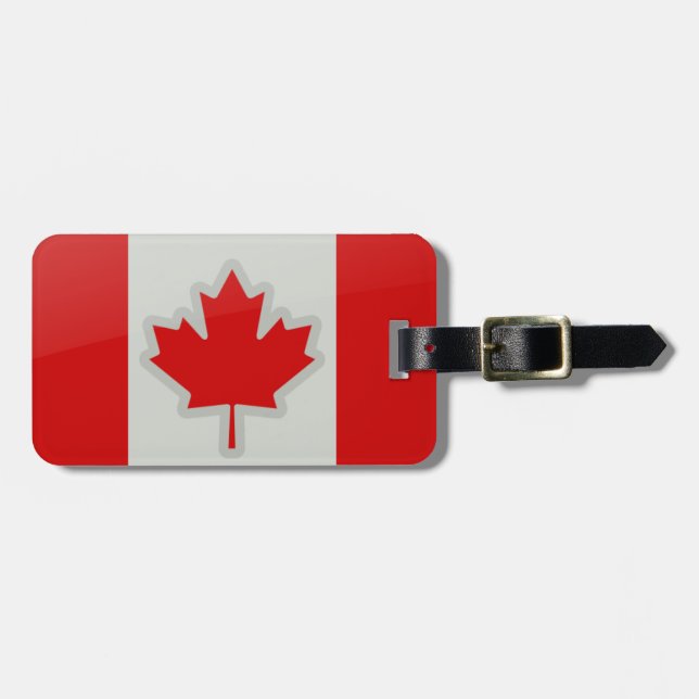 Bandera canadiense - etiqueta del equipaje (Frente Horizontal)
