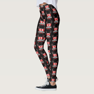Bandera canadiense Lacrosse LAX Leggins