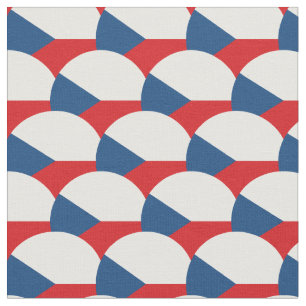 Bandera checa y tela de moda de la República Chec
