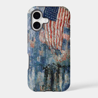 Bandera Childe Hassam "La Avenida en Lluvia" Funda