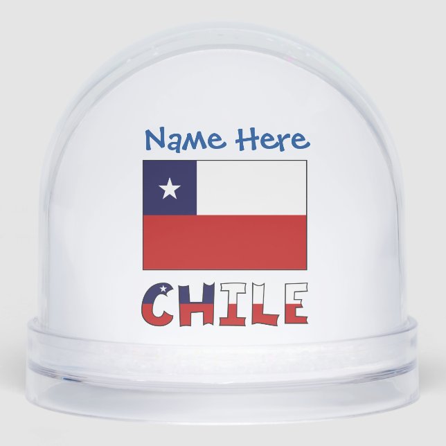 Bandera Chilena Chile Personalización Azul  (Anverso)